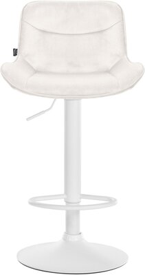 Barkruk Venoro fluweel wit, Creme