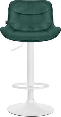 Barkruk Venoro fluweel wit, Groen