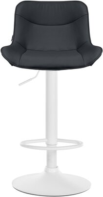 Barstoel Venoro Kunstleer wit, Zwart