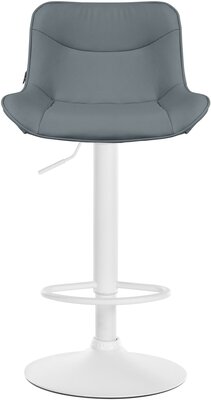 Barstoel Venoro Kunstleer wit, Grijs