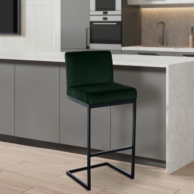 Barstoel Hepewoll Fluweel B, Groen