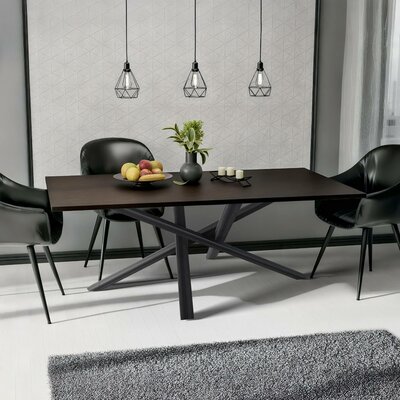 Tafelpoten Fenniy 160x80x72, Zwart