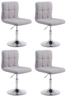 4-delige set Palma Lounger V2 Stof, Grijs
