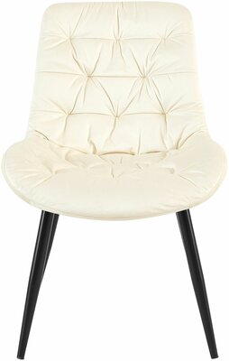 Eetkamerstoel Rissfird Fluweel, Creme