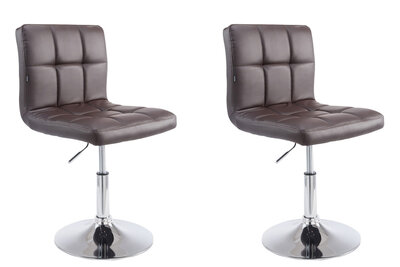 2-delige Lounger Pilmi V2 Kunstleer, Bruin