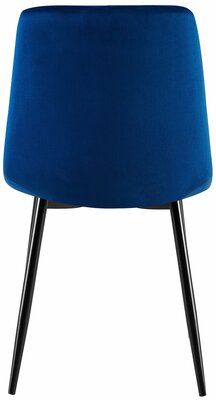 2-delige set eetkamerstoel Cloirtan fluweel, Blauw