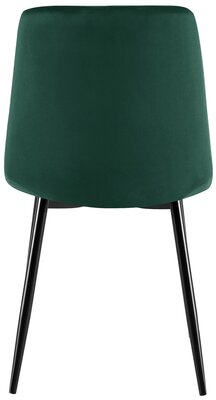 2-delige set eetkamerstoel Cloirtan fluweel, Groen