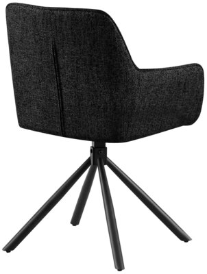 2-delige set stoel Toptin stof, Zwart