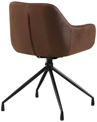 2-delige set eetkamerstoel Wilba Vintage, Bruin
