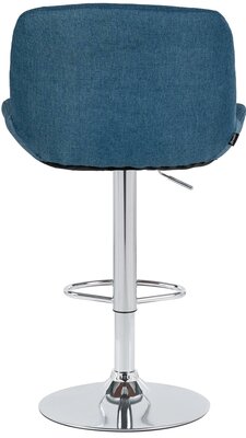 2-delige set barkrukken Silin Chroom Stof, Blauw