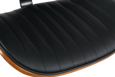 2-delige set barkruk Clowsan kunstleer chroom, Zwart