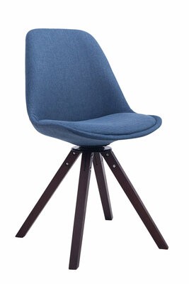 Bezoekersstoel Treyos Draaibaar Walnoot Stof Square, Blauw