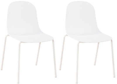 2-delige set stoel Hirdan, Wit