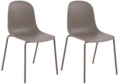 2-delige set stoel Hirdan, Taupe