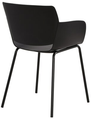 2-delige set stoel Ilpini, Zwart