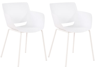 2-delige set stoel Ilpini, Wit