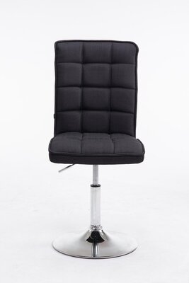 Eetkamerstoel Pikeng V2 Stof, Zwart