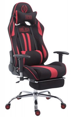 Gaming Stoel Rico Rood Stof met Voetsteun