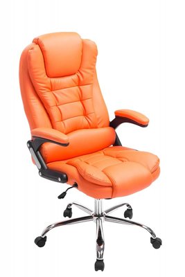 Bureaustoel Avery Oranje-Leer-Comfortabel zitten