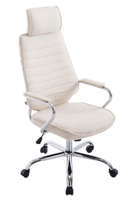 Bureaustoel Romsaya Stof Creme - Comfortabel