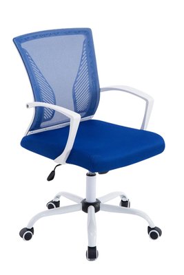 Bureaustoel Claartje Blauw-Netbekleding-Modern-Trendy