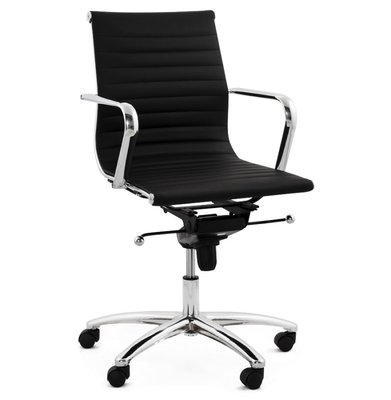 Bureaustoel Dallas Zwart-Design-Leer