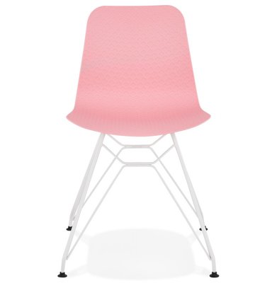 Eetkamerstoel Zoey Roze/Wit
