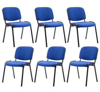 Kin set van 6 bezoekersstoelen Blauw
