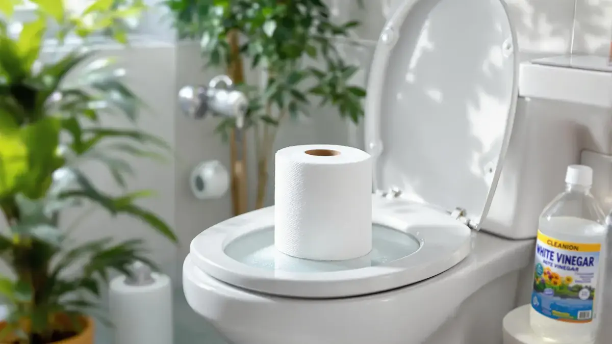 Een met azijn doordrenkt toiletpapier: de onverwachte oplossing om je badkamer nieuw leven in te blazen
