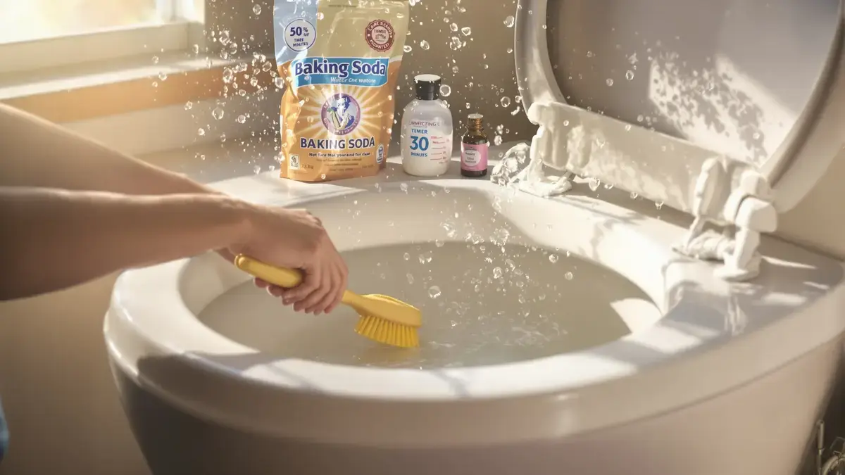 Vermijd deze veelvoorkomende fouten met baking soda die je toilet viezer dan ooit maken